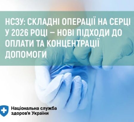 НСЗУ: складні операції на серці у 2026 році — нові підходи до оплати та концентрації допомоги